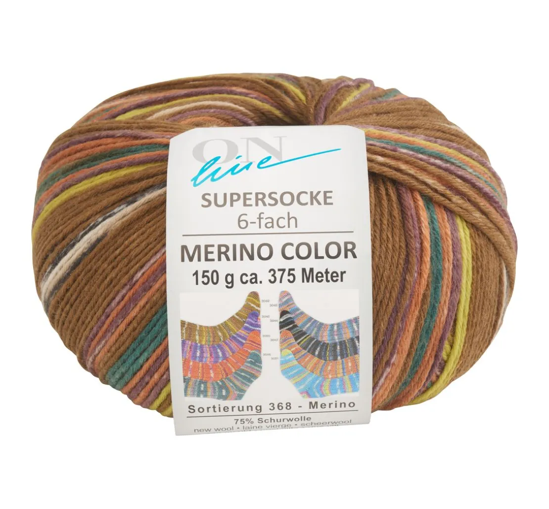 ONline Wolle "Supersocke Merino Color, Sortierung 368"