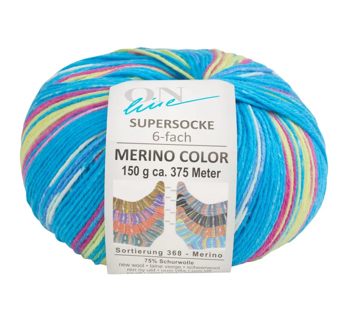 ONline Wolle "Supersocke Merino Color, Sortierung 368"