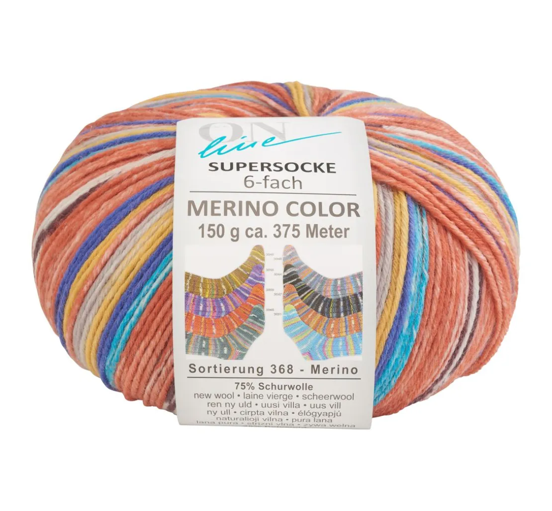 ONline Wolle "Supersocke Merino Color, Sortierung 368"