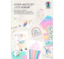 Papier-Bastelset "Cute Rainbow"