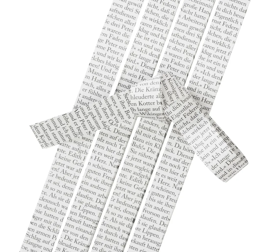 Papierstreifen "Buchtext"