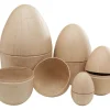 Pappmaché-Eier, teilbar, 5-er Set