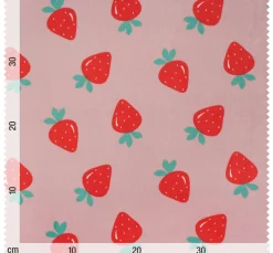 Polyester-Jersey Chilly Print "Erdbeeren"