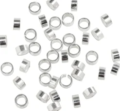 Quetschperlen, 925er Sterling-Silber, 40 Stk.