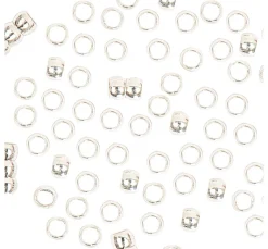 Quetschperlen, Silber, 2 mm
