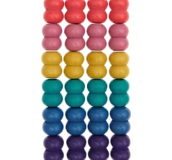 Rico Design Made by Me Makramee Perlen "Regenbogenfarben"