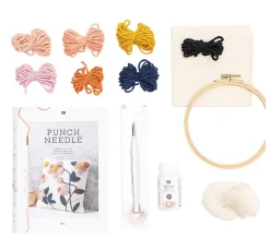 Rico Design Punch Needle Set "Bild Blume"