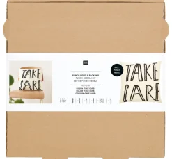 Rico Design Punch Needle Packung "Kissen Take Care"