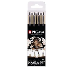 Sakura Pigma Micron "Manga Sammlung", 4er-Set, Sepia