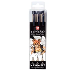 Sakura Pigma Micron "Manga Sammlung", 3er-Set, Schwarz