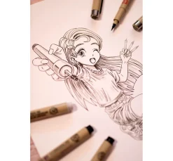 Sakura Pigma Micron "Manga Sammlung", 3er-Set, Schwarz