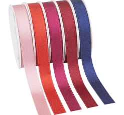 Satinband "Glitter bunt"