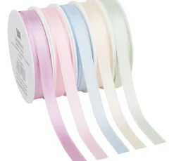 Satinband "Pastell 10 mm", 5er-Set à 3 m