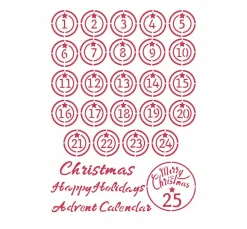Schablone "Adventszahlen"