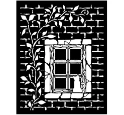 Schablone "Herbarium Silvae - Country Window"