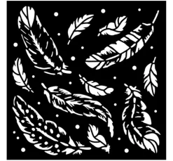 Schablone "Herbarium Silvae - Feather Pattern"