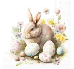 Serviette "Bunny and Eggs"