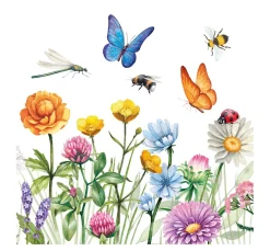 Serviette "Bunte Blumenwiese"