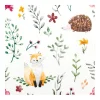 Serviette "Fuchs und Igel"
