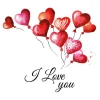Serviette "Love Balloons"