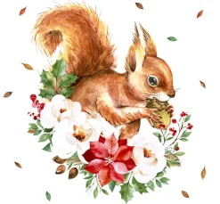 Serviette "Süßes Eichhörnchen"