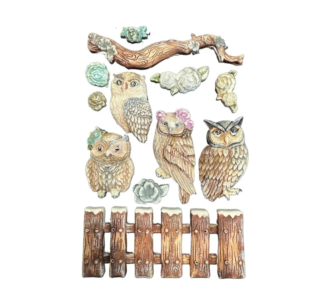 Silikonform A5 "The Owl's House - Owls and Branch"