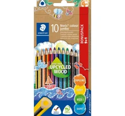 STAEDTLER Noris colour "Jumbo Buntstifte", 9er-Set + 1 Gratis
