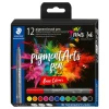 STAEDTLER Pigment brush pen, 12er-Set
