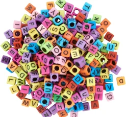 VBS Buchstabenperlen "Bunt", eckig