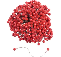 VBS Deko-Beeren am Draht "Ø 7 mm", 500 Stück