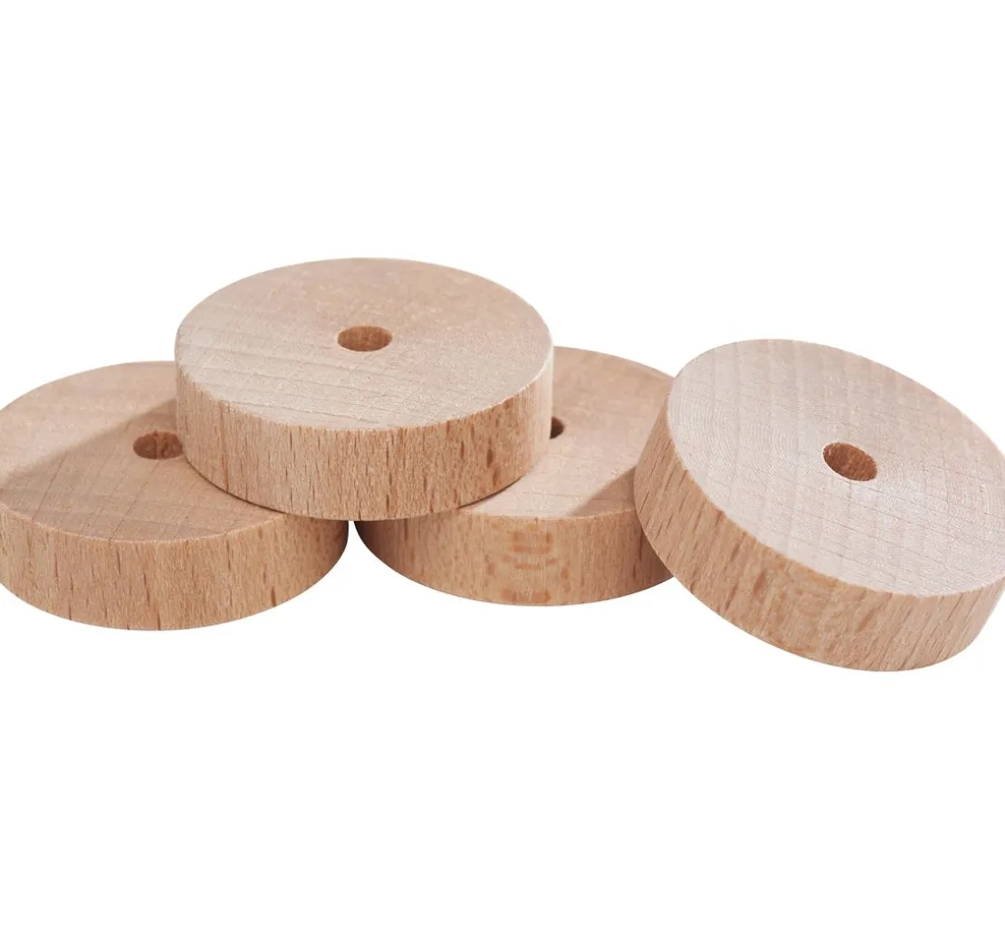 VBS Holzscheiben/Räder, Ø 30 x 8 mm, 4 Stück