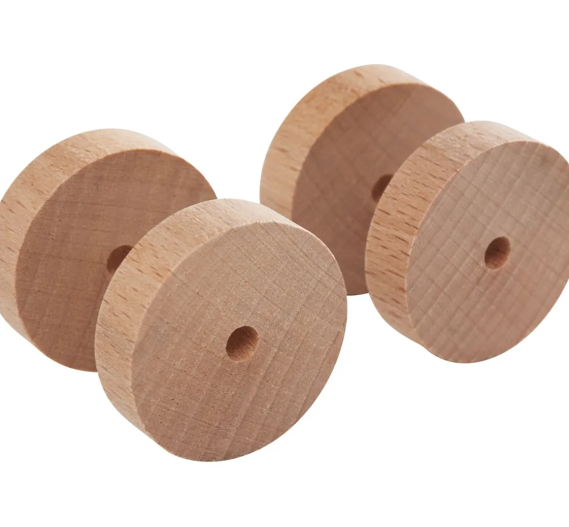 VBS Holzscheiben/Räder, Ø 30 x 8 mm, 4 Stück