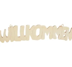 VBS Holz-Schriftzug "Willkommen"