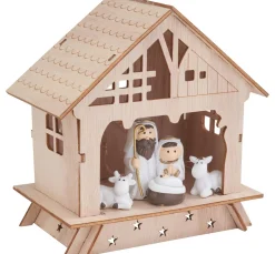 VBS Holz-Steckmotiv "Krippe mit Figuren"