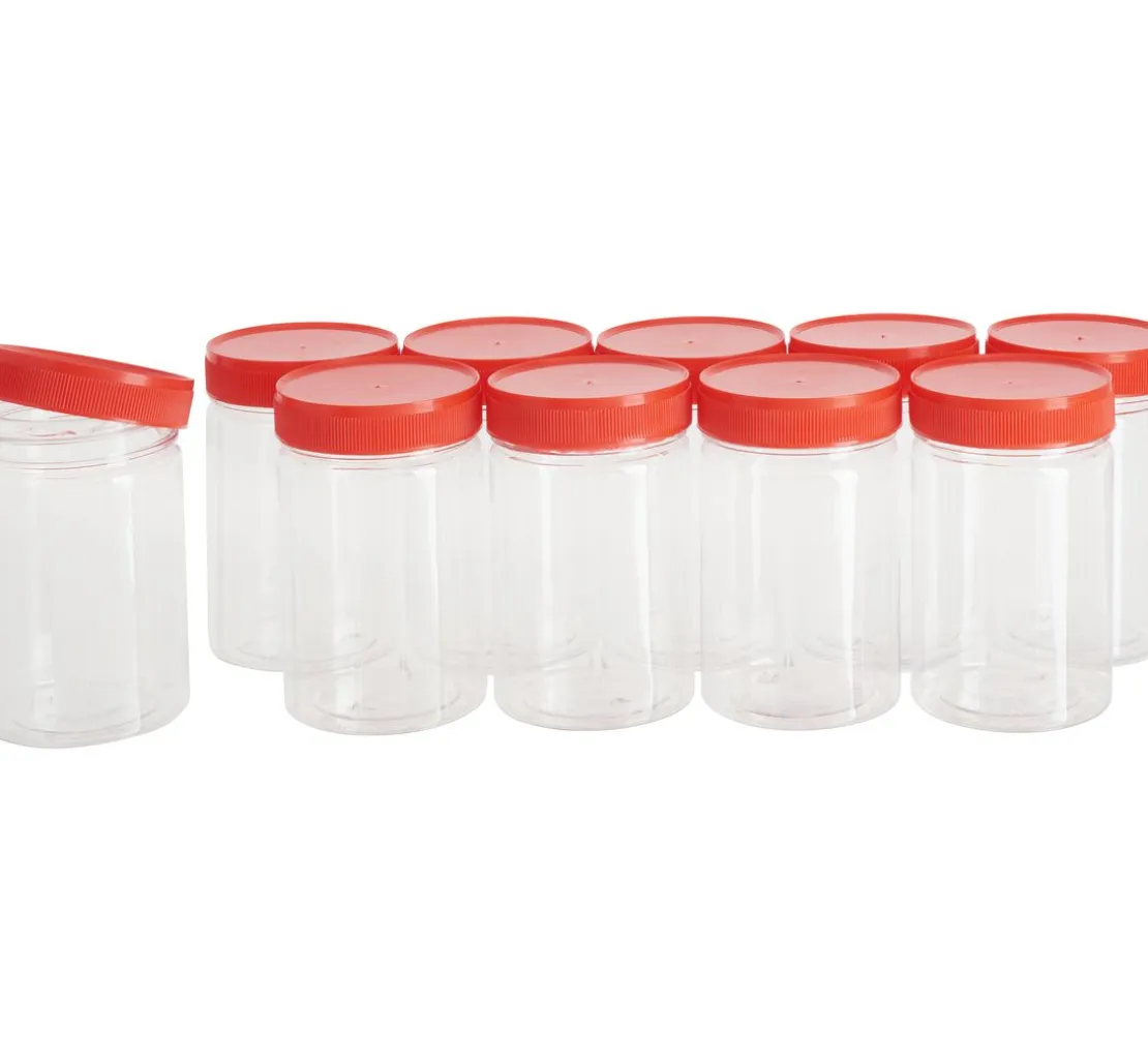 VBS Kunststoffboxen mit Schraubdeckel, 200 ml, 10 Stück