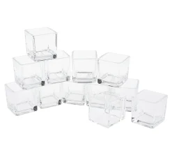 VBS Teelichtgläser "Cube", 12 Stück