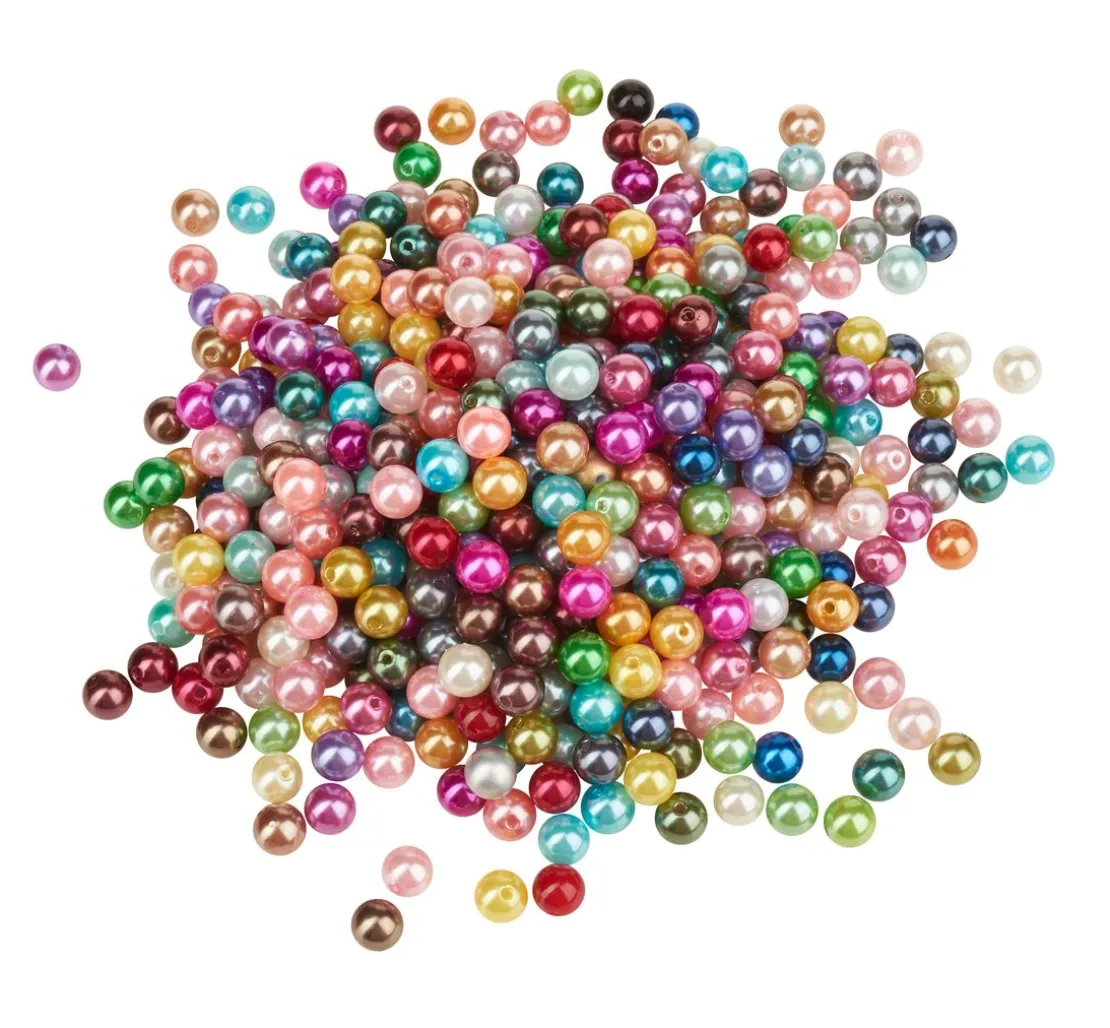 VBS Wachsperlen "Bunter Mix", Ø 10 mm, 250 g