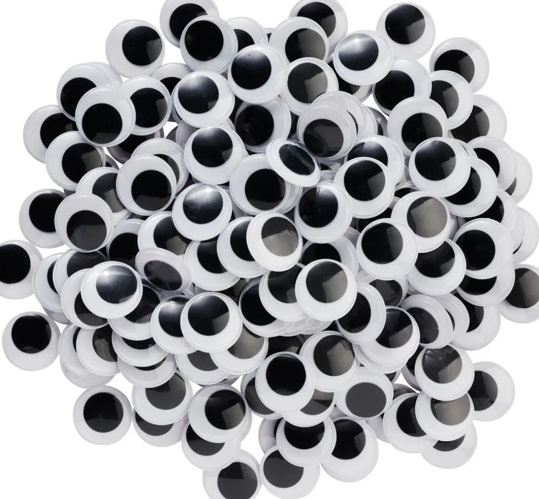 VBS XXL Wackelaugen zum Aufkleben "Rund", 30 mm, 200 Stück