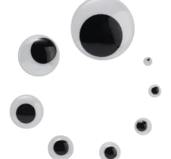 VBS XXL Wackelaugen zum Aufkleben "Rund", 30 mm, 200 Stück