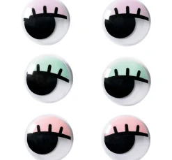 Wackelaugen mit Wimpern, selbstklebend